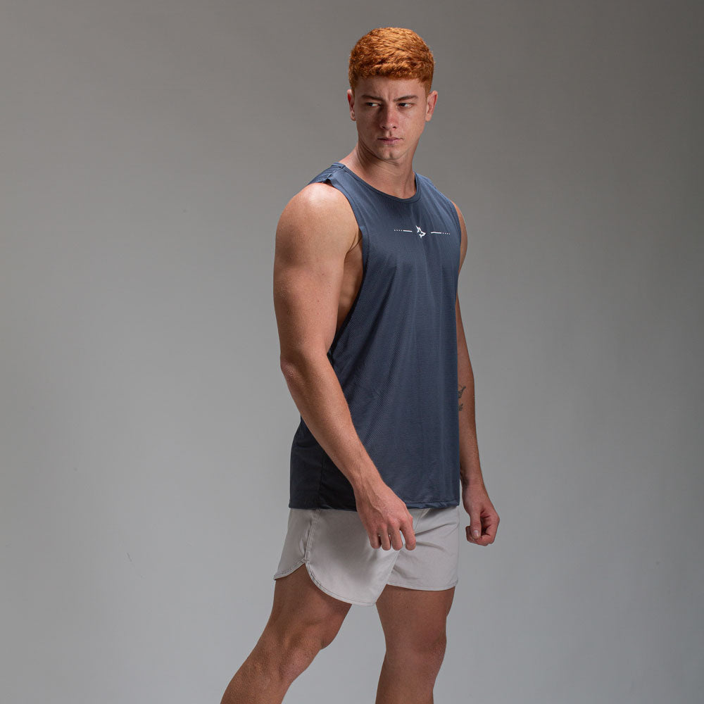Regata Machão Dry Fit Lupus Core Cinza Sombra