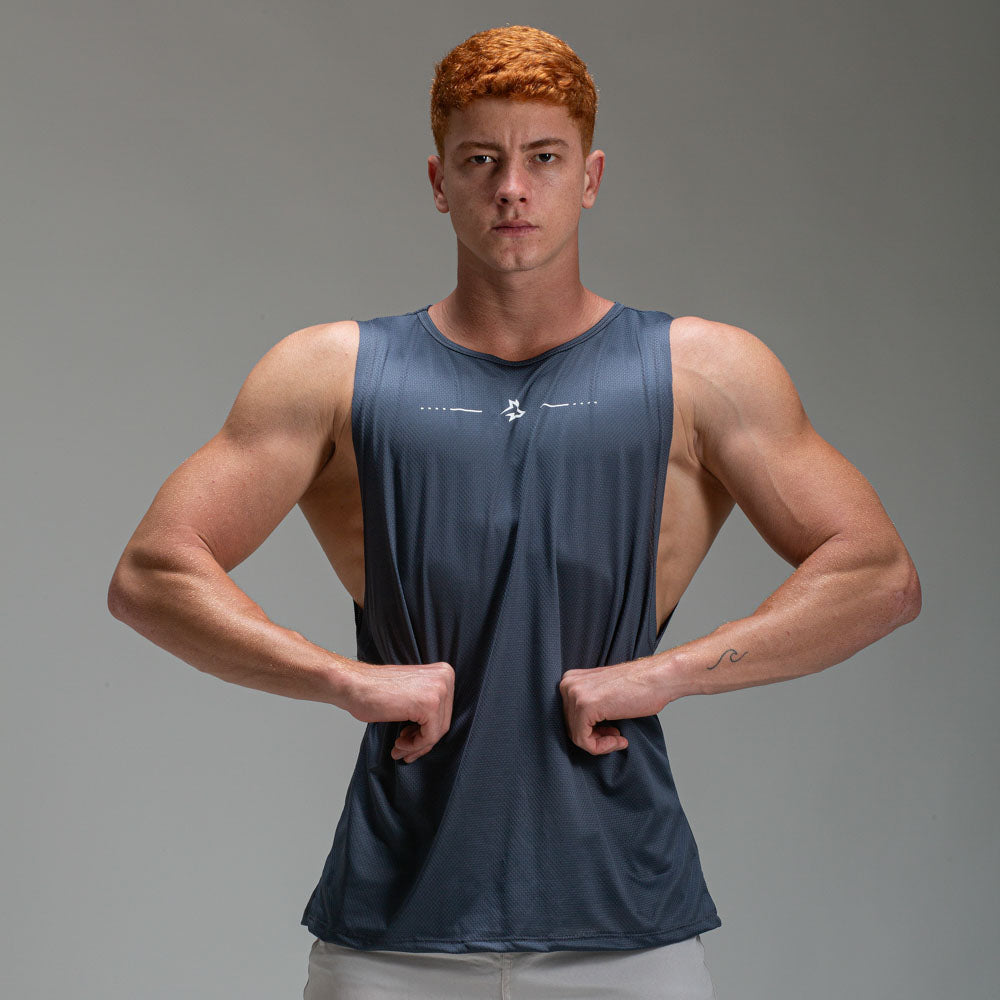 Regata Machão Dry Fit Lupus Core Cinza Sombra