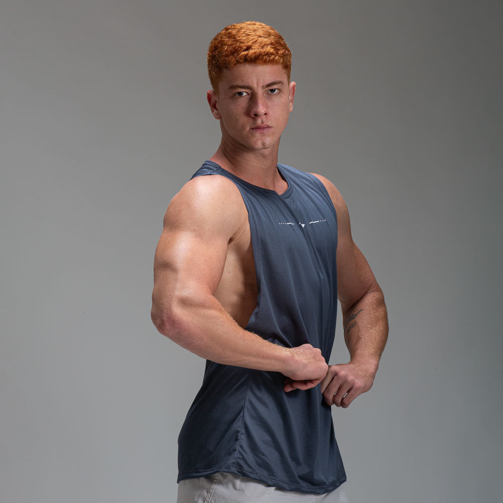 Regata Machão Dry Fit Lupus Core Cinza Sombra