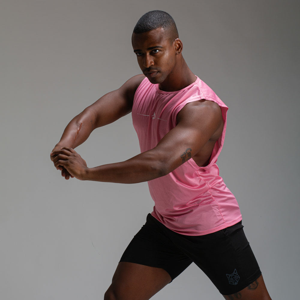 Regata Machão Dry Fit Lupus Core Rosa Flamingo
